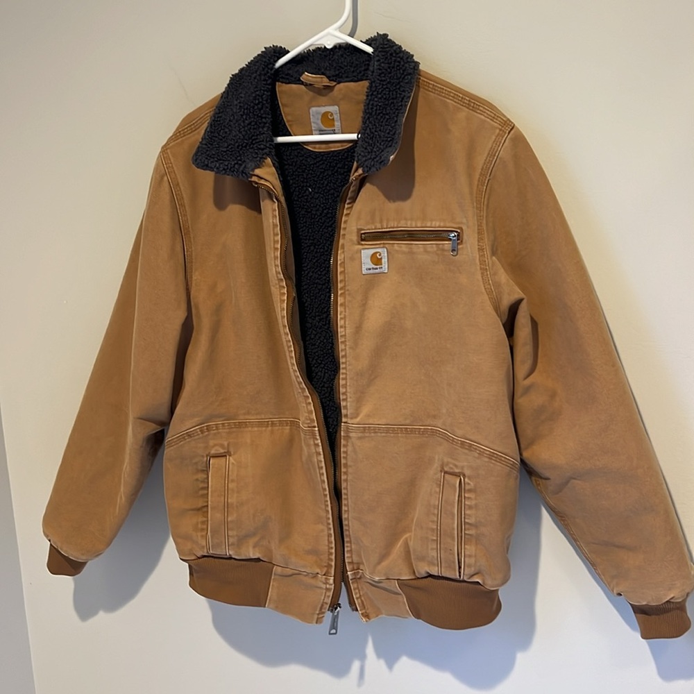 Carhartt Women’s Relaxed Fit Sherpa Lined Weathered Duck Jacket XL 16/18